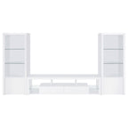 Jude 3-piece 71-inch TV Entertainment Center White High Gloss