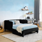 Upholstered Platform Bed Frame With 2 Storage Drawers And Adjustable Sofa Bed
