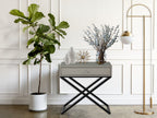 Koda - End Side Table Nightstand, Drawer And Cross Base