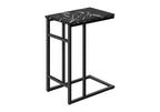 Accent Table, C - Shaped, Modern Design - Black