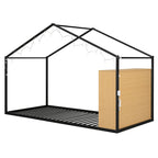 Bed House Frame With Shelves And Lights