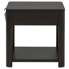 Marcelo Wood End Table with Drawer and Shelf Coffee