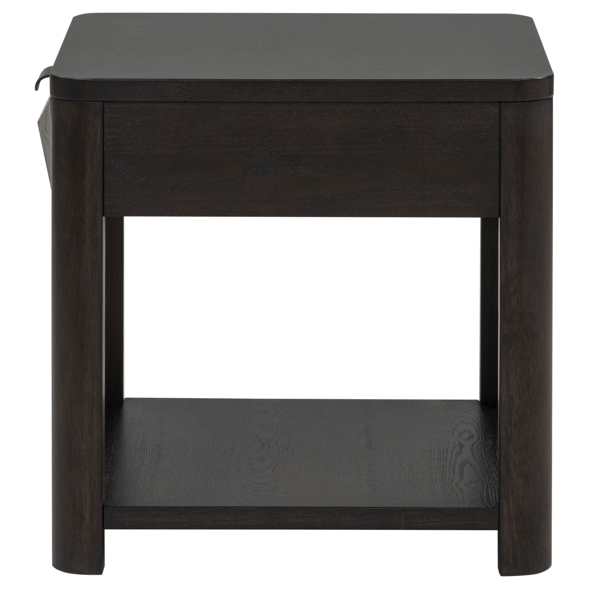 Marcelo Wood End Table with Drawer and Shelf Coffee