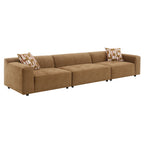 Zoey - Modular - LF Arm Chair With Pillow - Chocolate Suede