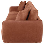 Elysia Chenille Upholstered Modular Lounge Sofa Coral