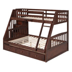 Bunk Bed With Drawers, Ladder And Storage Staircase