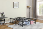 Mabel Metal Queen Mattress Support Platform Bed Black
