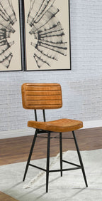 Partridge Leather Counter Chair Antique Camel (Set of 2)