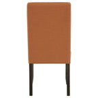 Berning Fabric Upholstered Parson Side Chair Salmon Orange (Set of 2)