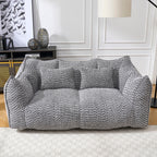 Comfortable Dual Beanbag Chair With High Resilience Foam Core For 2 People