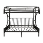 Eclipse - Twin Long Queen Futon Bunk Bed - Black