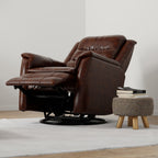 Swivel Recliner With Manual Adjustable Footrest