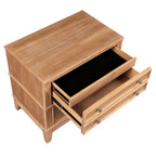 Hazel - 3 Drawer Side Table For Living Room, Hallway, Entryway (Set of 2) - Natural