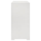 Ives 6-drawer Dresser Cabinet White High Gloss