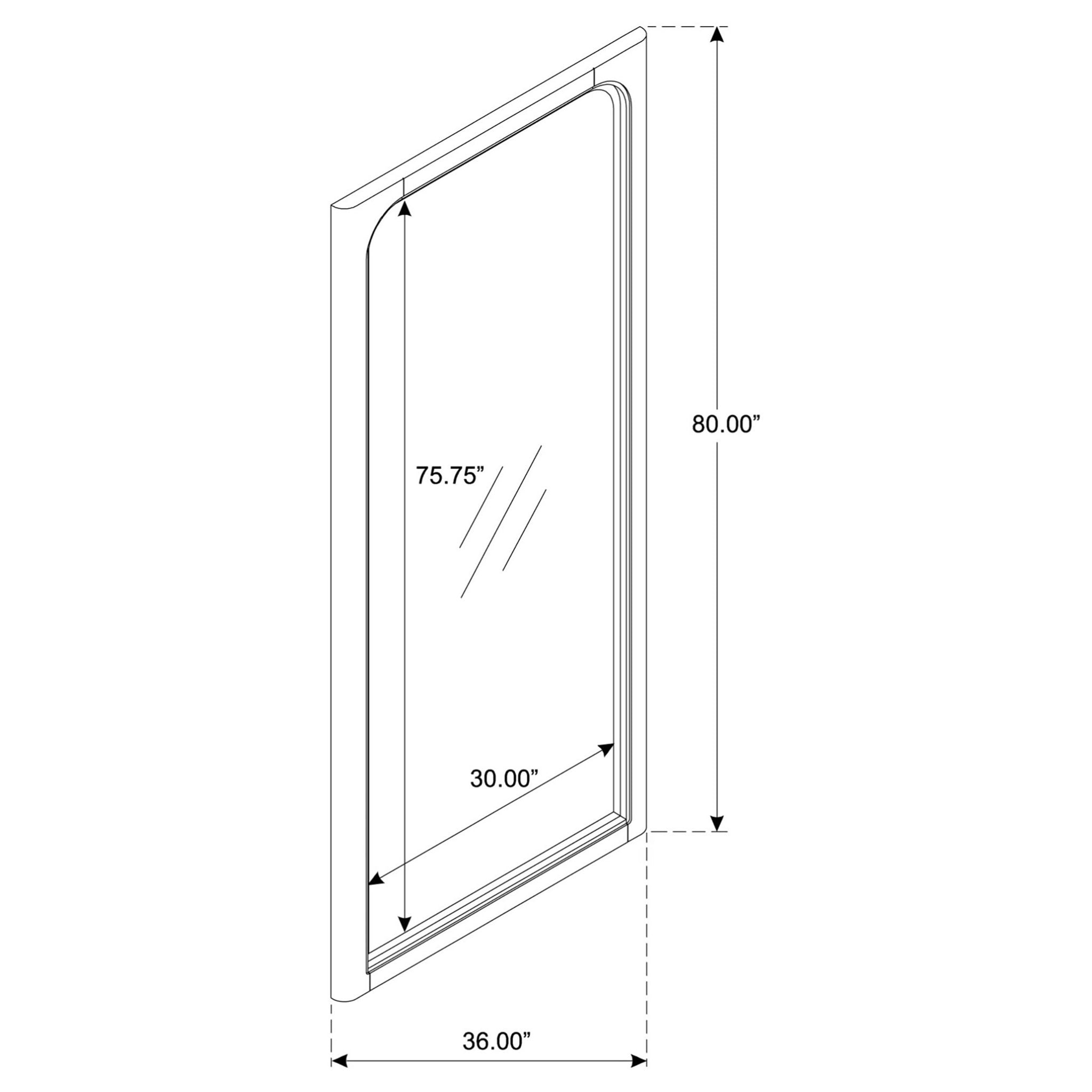 Solano 80-inch Full Length Floor Mirror Weathered Mango