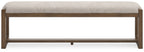 Cabalynn - Large Uph Dining Room Bench - Oatmeal / Light Brown
