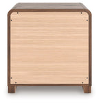 Fortlorn - Two Drawer Night Stand - Walnut Brown