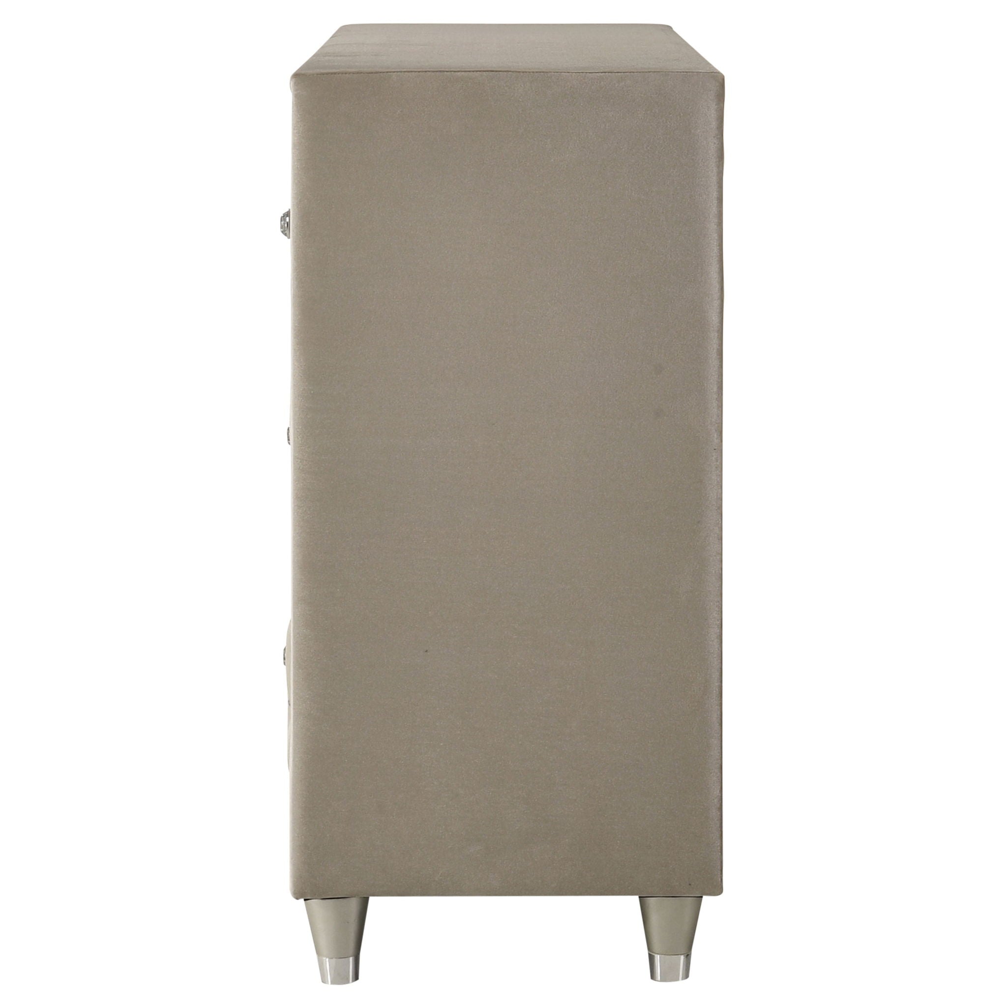 Antonella 7-drawer Upholstered Dresser Ivory and Camel