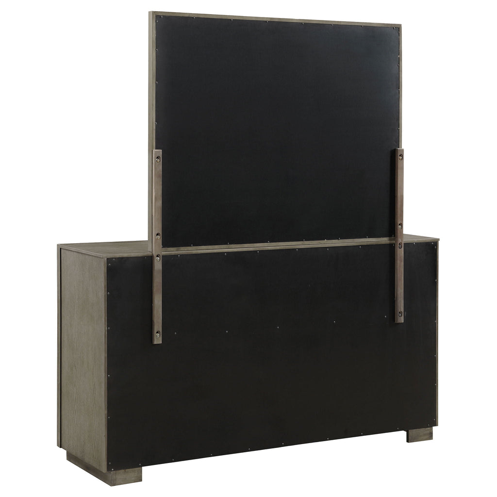 Durango 8-drawer Dresser and Mirror Taupe Oak