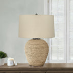 Lighting, Table Lamp, Rattan, Resin, Transitional - Beige