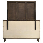 Glenwood 6-drawer Dresser and Mirror Warm Brown