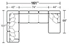 Glacier - Sectional With Included Accent Pillows