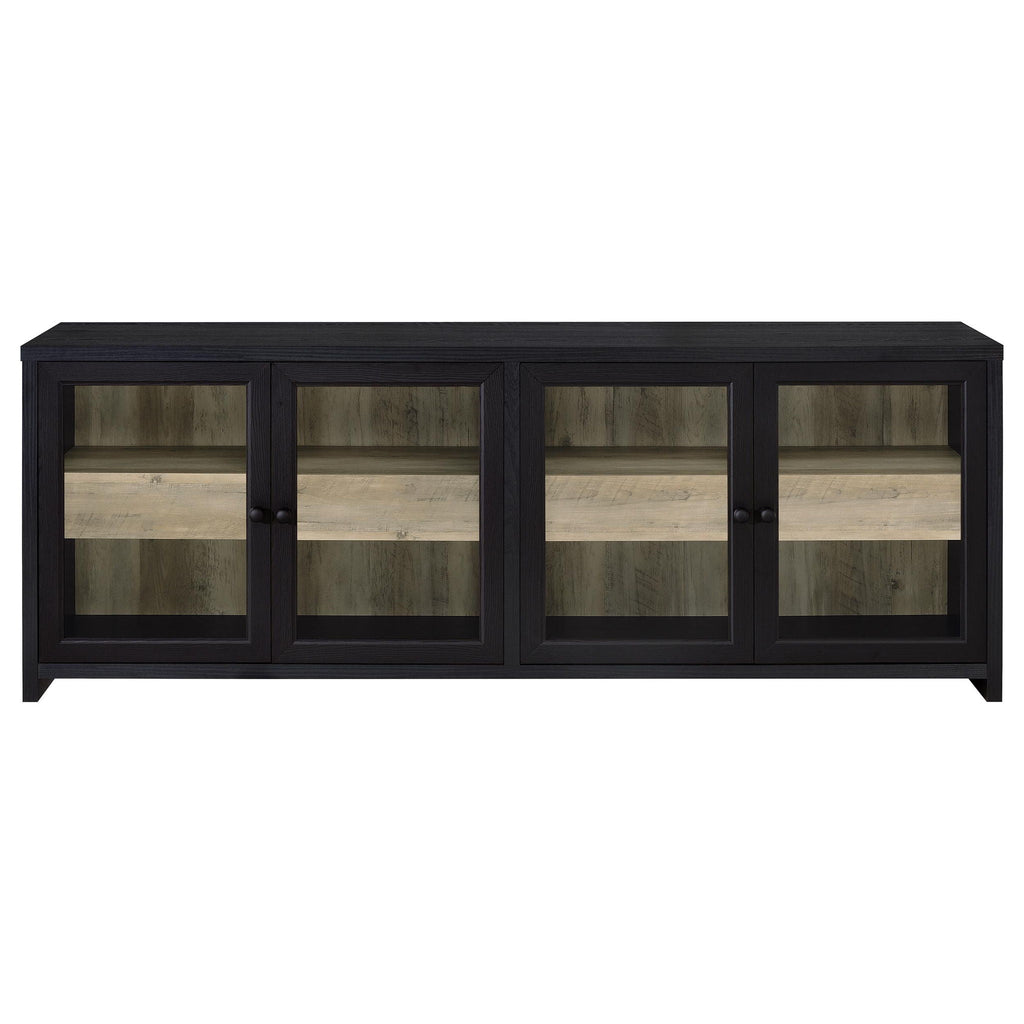Denison 3-piece Entertainment Center 79-inch TV Stand Black