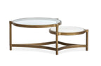 Cassidy - Shaped Cocktail Table - Aged Brass And Volakas Classic