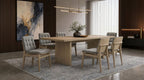 Decker 7-piece 82-inch Rectangular Dining Set Grey and Natural Oak