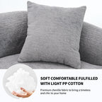 4 Seater Sofa With Fabric, 30D, 60 Hardness Full Sponge, 4 Pillow For Living Room, Home Furniture Sleeper Sectional Sofa For Apartment