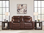 Bexhurst - Power Reclining Loveseat With Console / Adjustable Headrest