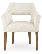 Marxmore - Dining Upholstered Arm Chair (Set of 2) - Beige / Brown