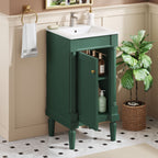 French Style Bathroom Cabinet With Sink, Adjustable Shelf
