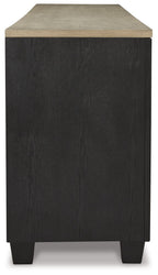 Foyland - XL TV Stand w/Fireplace Option - Black / Brown