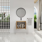 Floating Bathroom Vanity With Sink, Wall Mounted Double Door Storage
