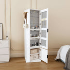 360° Rotating Makeup Cabinet With Full Length Mirror
