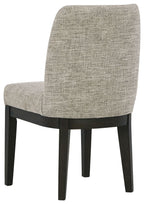 Burkhaus - Dining UPH Side Chair (Set of 2) - Beige / Dark Brown
