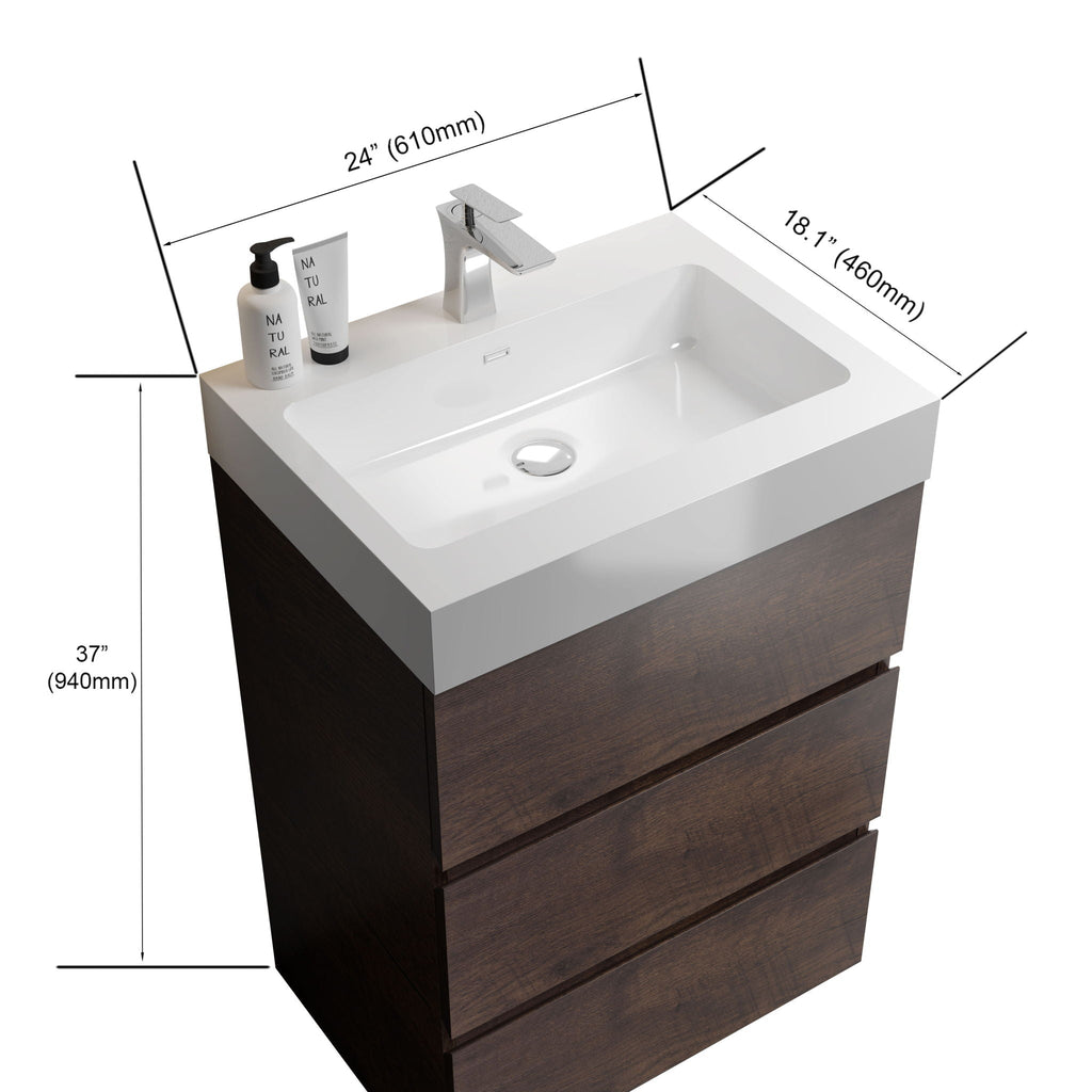 Alice - Bathroom Vanity With Large Storage, Freestanding