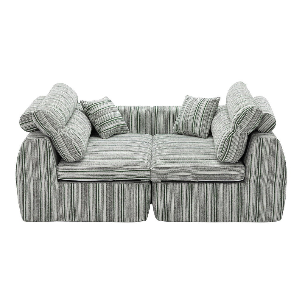 3 Seater, Couch With Throw Pillows For Living Room