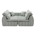 3 Seater, Couch With Throw Pillows For Living Room
