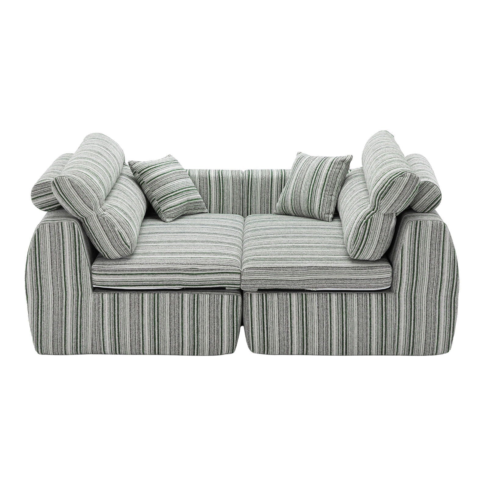 3 Seater, Couch With Throw Pillows For Living Room