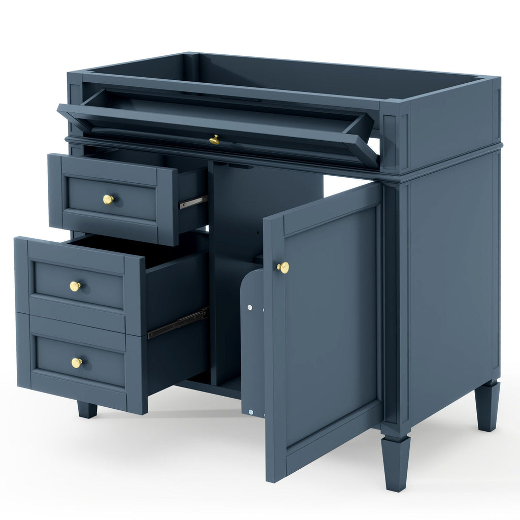 Bathroom Vanity With 2 Drawers And Tip-Out Drawer, Storage Cabinet