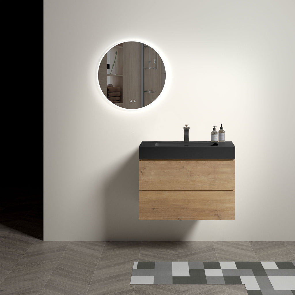 Alice - Bathroom Vanity With Sink, Large Storage, Wall Mounted