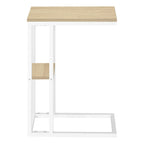 Accent Table, C - Shaped, Marble Look Contemporary & Modern Convenient Design