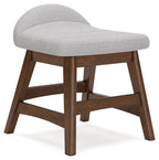 Lyncott - Home Office Desk Chair - Light Gray / Brown