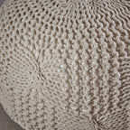 Bordeaux - Knitted Round Pouf