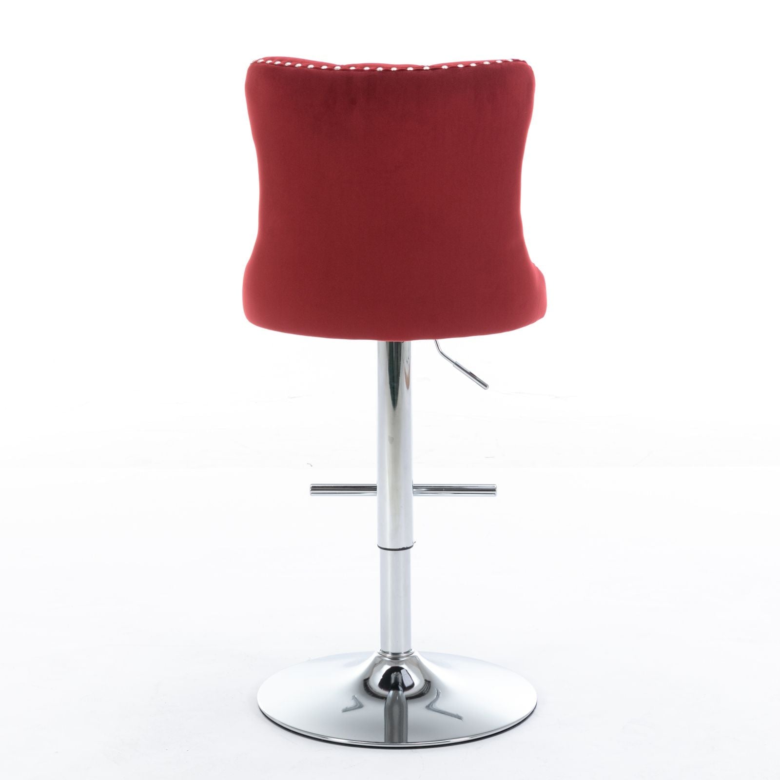 Swivel Barstools Adjusatble Seat Height From 25-33", Modern Upholstered Base Bar Stools With Backs Comfortable Tufted For Home Pub And Kitchen Island (Set of 2)