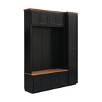 Entryway Hall Tree With Storage Bench, Coat Rack Shoe Bench With Cabinets