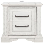 McKinney 2-drawer Nightstand with Dual USB Vintage White