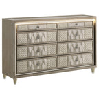Lorient 5-piece California King Bedroom Set Ivory and Camel